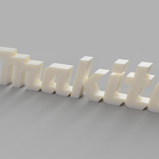 Makita v1.jpg Download STL file Makita sign • 3D printing template, miniul