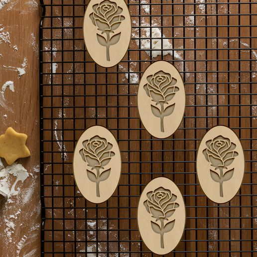 HS655-2.jpg Rose Cookie Cutter, Biscuit Cutter