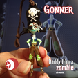 Frame-17.png 🏴‍☠️Gonner By Daddy, I'm a Zombie - CHARACTER SCULPTURE 3D STL (KEYCHAIN) 🧟‍♂️