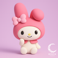 my-melody.png My Melody cartoon style 3D STL - Kawaii Sanrio collectible figure