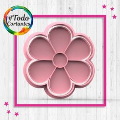 4422-Flor-de-6.77.jpg STL file 6 petals flower cutter・3D printer design to download