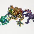 2.png Gemstone Crystal Frog, Articulating Frog, Gemstone Frog, Cinderwing3D, Articulating Flexible Fidget Cute Print in Place No Supports