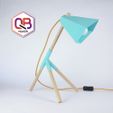 QB-Maker Lampe Kâ turquoise.jpg Archivo 3D Lampe Kâ - Lámpara de bricolaje impresa en 3D・Modelo para descargar e imprimir en 3D, QBMaker