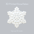 Render_SF_7.png 3D Snowflake Set of 24  STL Files for 3d Printing DiY Printable Сhristmas Décor Model Christmas Snowflake STL 3D File