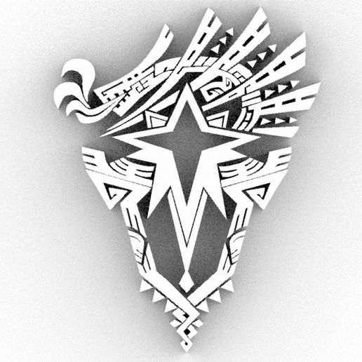 OBJ file monster hunter world iceborne logo・3D printable model to