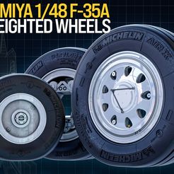 and030_4.jpg Weighted wheels for Tamiya 1/48 F-35A Lightning II (61124)