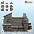 2.jpg Large wooden bakery with annex and large sign (4) - Medieval Gothic Feudal Old Archaic Saga 28mm 15mm RPG