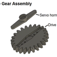 Drive Gear Assembly ™ Servo horn Drive Gear Spherical Parallel Manipulator