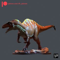 quadrato_artstation-copia.jpg STL file Acrocanthosaurus atokensis・3D printable model to download, VFB_Paleoart