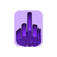 HAND 3_Extrusion 2.stl 3D texte "FUCK YOU"