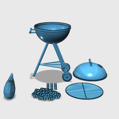 g1.png Diorama BBQ Grill With Charcoal