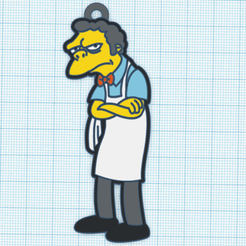 moe.png STL file The Simpsons Moe keychain・3D printing design to download