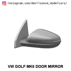 mk6.png Fichier STL VW GOLF MK6 MIROIR DE PORTE・Modèle à télécharger et à imprimer en 3D
