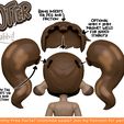 wig-2.jpg [KABBIT ADDON] Otter Kabbit Parts + Pony Tail Wig For Kabit - (For FDM and SLA Printing!)