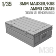 8mmAmmoBoxThumbnail.png 8MM Mauser / K98 AMMO CRATE 1/35