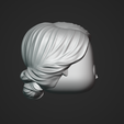 09.png A female head in a POP style. A bridal bun wedding hairstyle. WH_6-1