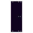 Train Container Wagon - Middle Panel 40ft.stl Железнодорожный контейнерный вагон — 40 футов / 60 футов с поворотными замками — масштаб 1:14