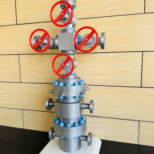 1:4 Scale Oilfield Christmas Tree – Detailed 3D Print Kit