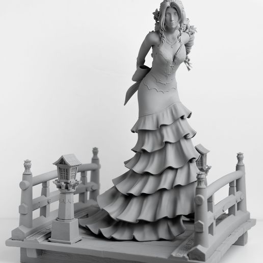 Preview15.jpg Final Fantasy 7 Remake - Aerith Gainsborough Red Dress Version 3D print model