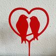 Love-Birds-Stand.jpg Love Birds Valentine Decoration Heart