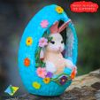 3.jpg 🐰 Detailed Crochet Style Easter Bunny, Eggs, and Flowers 3D Model! 🌼