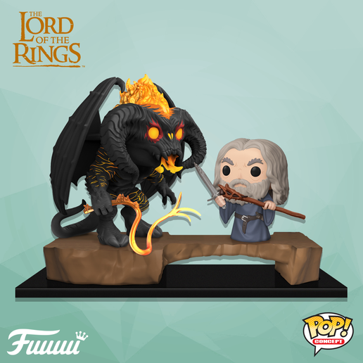 🧙‍♂️ Balrog and Gandalf Lord of the Rings Funko doll・ STL