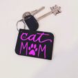 Cat-Mom-Print.jpg Keychain: Cat Mom I