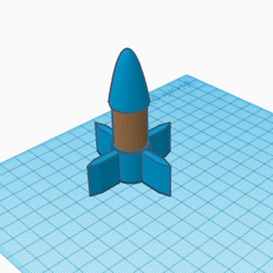 B4-4_Rocket.png Archivo 3D gratuito Cohete simple B4-4・Idea de impresión 3D para descargar