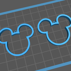 2020-12-21 (3).png STL file micky mouse earrings・3D printer design to download