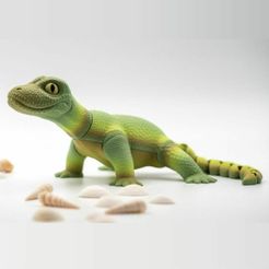 1.jpg STL file FLEXI - KOMODO DRAGON・3D printer design to download