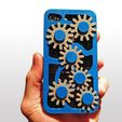 Gears-Mech-Real-IPhone.jpg Download STL file Gear Cogs Mobile Iphone Cover Case 6 6s • 3D printer object, Custom3DPrinting