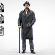 HatG.1e.jpg Man wearing bowler hat and trench coat