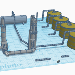 Oil-Distillation.png Файл STL Завод по перегонке нефти・3D-печатная модель для загрузки