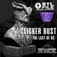 Clicker.png Archivo STL THE LAST OF US CLICKER SCULPTURE BUST NR.1・Modelo para descargar y imprimir en 3D