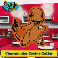 004-2D.png STL-Datei Charmander Ausstechform・3D-druckbares Modell zum Herunterladen