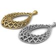 4.jpg filigree flower pendent 3d printable model