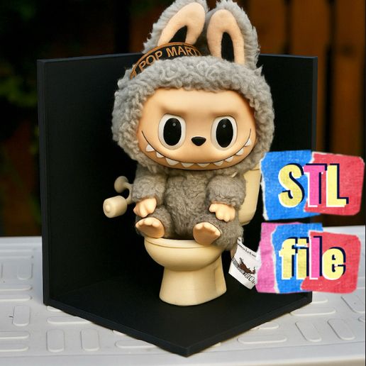 🚽 Miniature Toilet for Labubu・ STL File for 3D printing・Cults