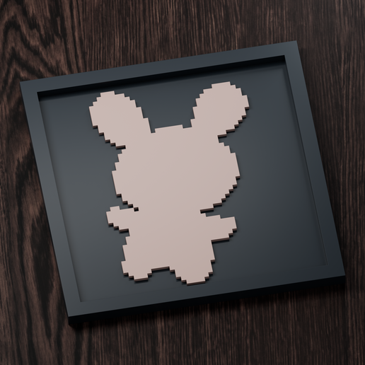 Spinda - Pokemon Silhouette Frame | Gen 4 sprite style | STL