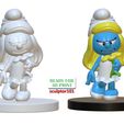 Smurfette-pose-1-1.jpg The Smurfs 3D Model - Smurfette fan art printable model