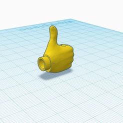 Web-capture_19-4-2023_21258_www.tinkercad.com.jpeg STL file Thumbs Up Sprite Pro Extruder Spinning Charm Pendant・3D printing design to download