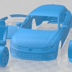 Volkswagen-Arteon-Shooting-Brake-R-2021-Cristales-Separados-1.jpg Fichier 3D Volkswagen Arteon Shooting Brake R 2021 Voiture à imprimer・Modèle pour imprimante 3D à télécharger