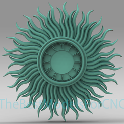 Sun-Clock.png Modèle 3D Fichier STL pour CNC Router Laser & 3D Printer Sun Clock
