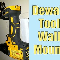 Dewalt20vToolMount.jpg Free STL file Wall Mount for Dewalt 20v Drills and Tools・Design to download and 3D print