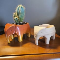 20211024_153735.jpg Free STL file Elephant flower pot - Pot de fleur éléphant・3D printable model to download