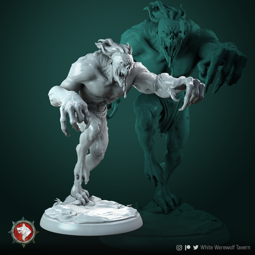 Ghoul V2 miniature 32mm pre-supported 3D model