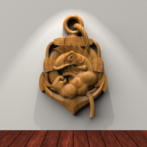 🐠 Gym Buddy Fish 3D STL Model for CNC Router, Artcam, Vetric, Engraver ...