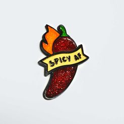 spicyaf.jpg Fichier STL Pendentif Spicy AF・Objet pour impression 3D à télécharger, burotatxo