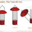 Bird-Feeder-Tube-80mm.png Bird Feeder 80mm