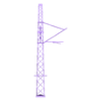 TT typ BP sloup natahovač krátký.stl Railway overhead line poles /Sloupy trakčního vedení ČD/ČSD TT 1/120