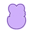 mallow (18).stl Marshmallow Bunny Bow Chocolate Egg Cookie Cutter